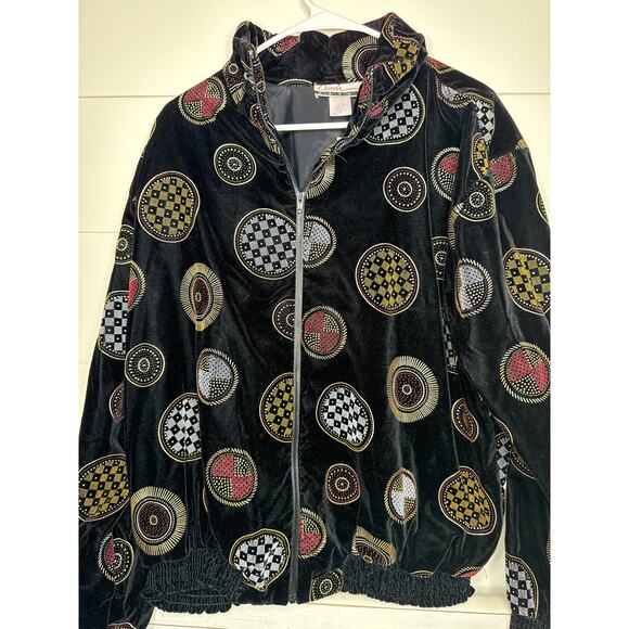 Diana Marco Vintage "Velvet" Beaded Ice 9 Jacket NWT Size 2X Acetate/Nylon/Metal - Picture 1 of 3